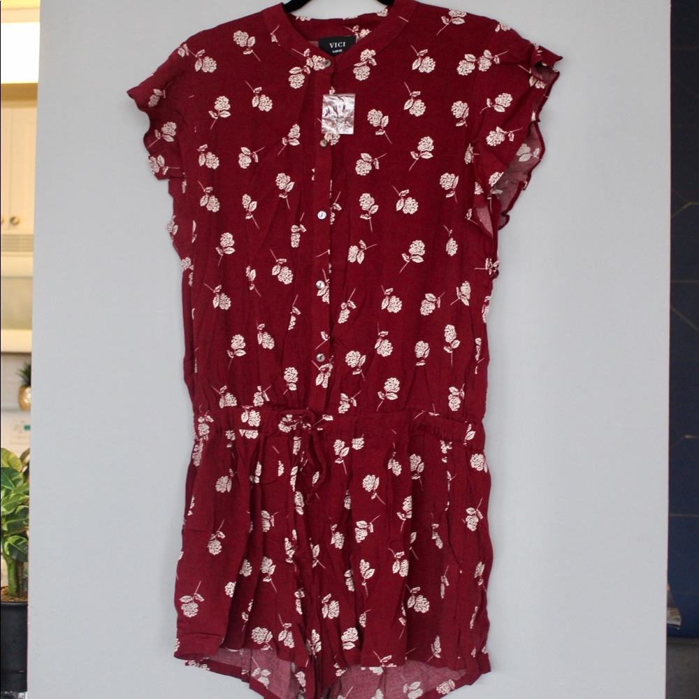 Vici Collection Red Romper NWOT